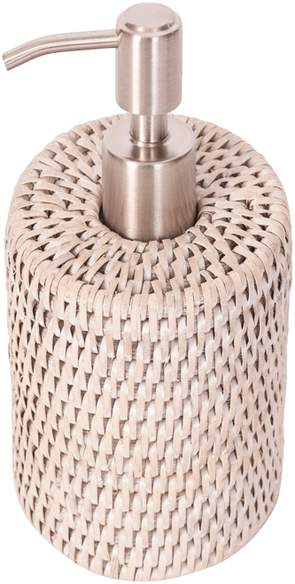Artifacts Rattan Stainless Steel Polished Finish Soap Pump Dispenser