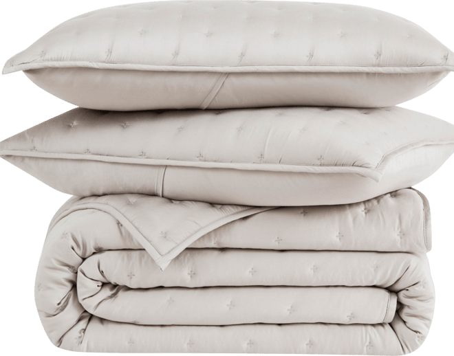 Luxurious 100% Viscose 3-Pc. Quilt Set, Queen