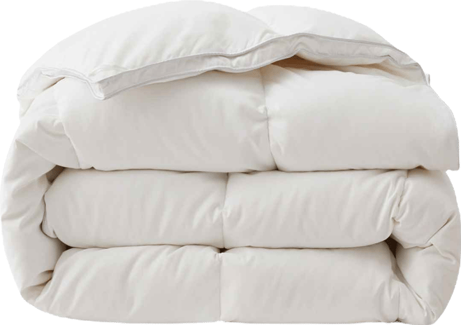 Cozy Medium Warmth Down Feather Fiber Comforter, Twin