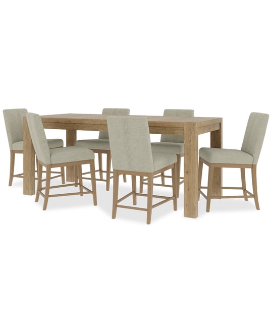Davie Counter Height 7pc Dining Set (Table & 6 Chairs)