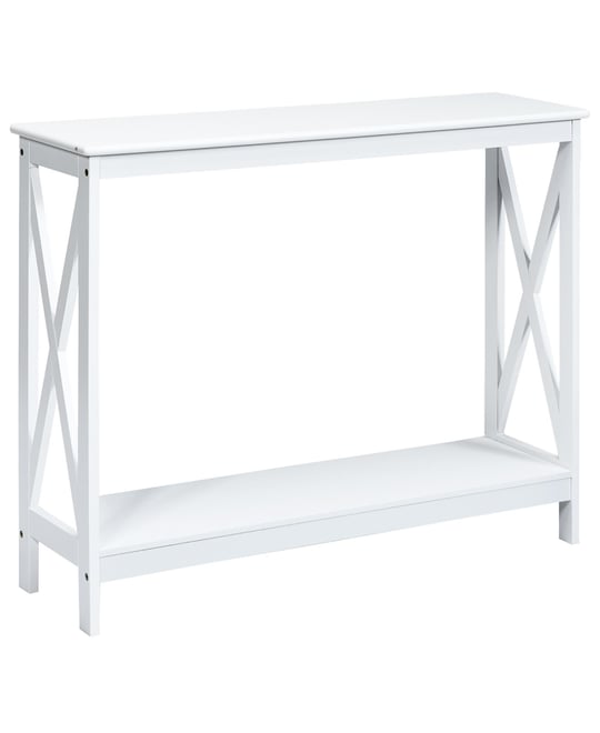 2-Tier Console Table x-Design Bookshelf Sofa Side Accent Table