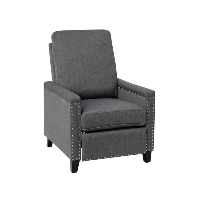 Renza Transitional Pushback Recliner With Pillow Style Back And Accent Nail Trim