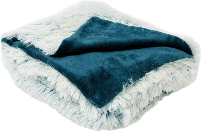 Soft and Fuzzy Reversible Shaggy Throw, 60" x 70"