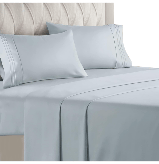 51.75 Arin Fabric, Rubberwood Queen Bed