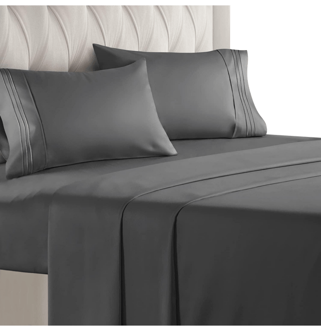 4 Piece Deep Pocket Microfiber (Muted, Vibrant, Heathered) Sheet Set