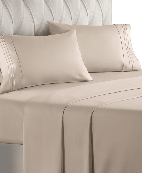 4 Piece Deep Pocket Microfiber (Muted, Vibrant, Heathered) Sheet Set