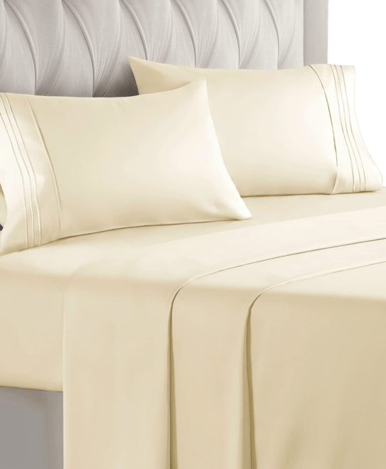 4 Piece Deep Pocket Microfiber (Muted, Vibrant, Heathered) Sheet Set