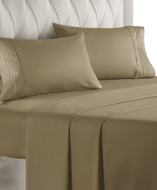 4 Piece Deep Pocket Microfiber (Muted, Vibrant, Heathered) Sheet Set