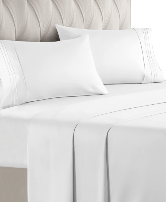4 Piece 100% Cotton 400 Thread Count Sheet Set