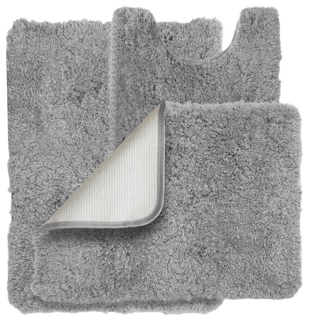 3 Piece Ultra Soft Non Slip Shaggy Bath Rug