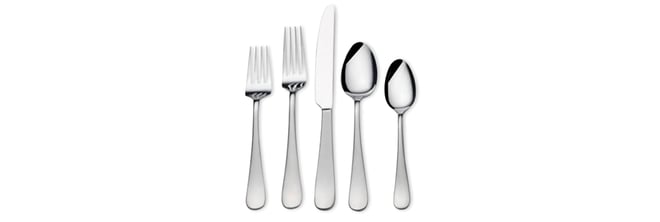 Gourmet Basics by  18/0 Stainless Steel 20-Pc. Satin Symmetry Flatware Set, Service for 4