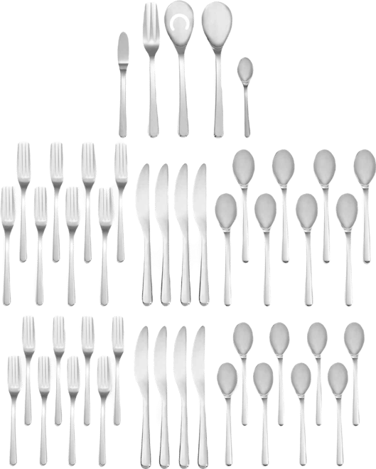 45-Pc. Aura Flatware Set, Service for 8