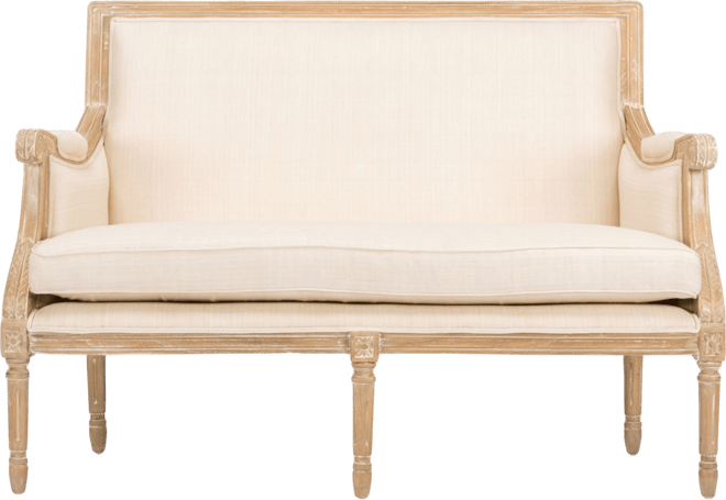 Ashtin Linen Traditional French Loveseat