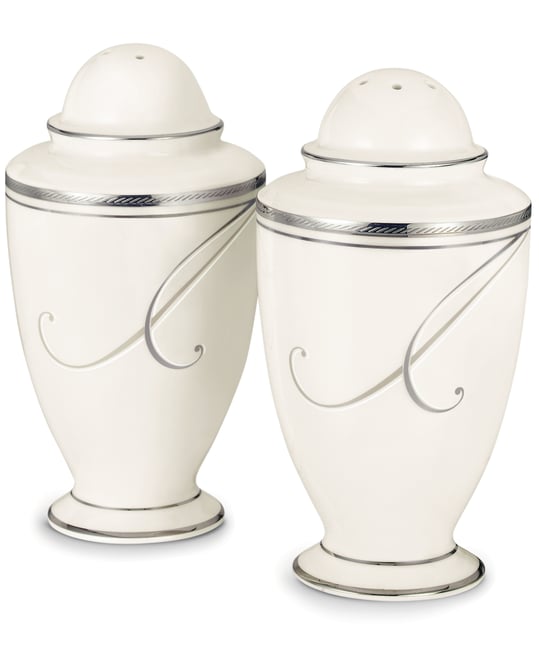 Dinnerware, Platinum Wave Salt and Pepper Shakers