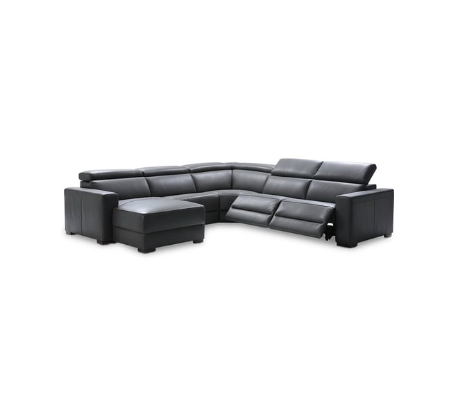Nevio 5-pc Leather Sectional, 2 Power Recliners, Created for Macy's