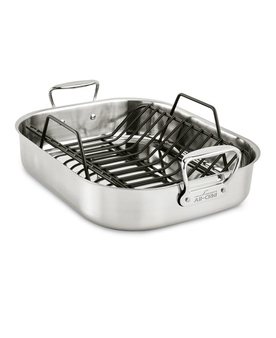 Gourmet Accessories, Large Stainless Steel Roaster with Rack