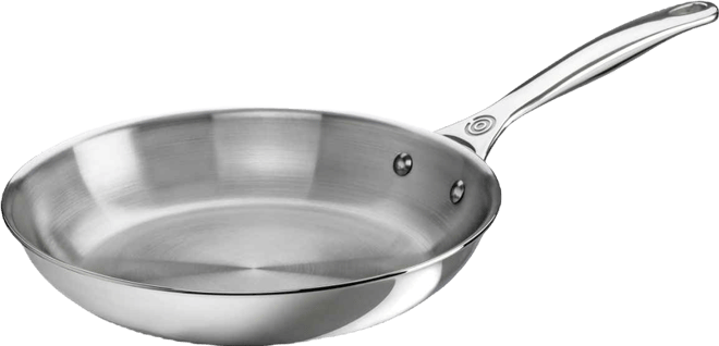 10" 3-Ply Stainless Steel Frying Pan with Aluminum Core