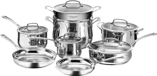 Contour Stainless Steel 13-Pc. Cookware Set