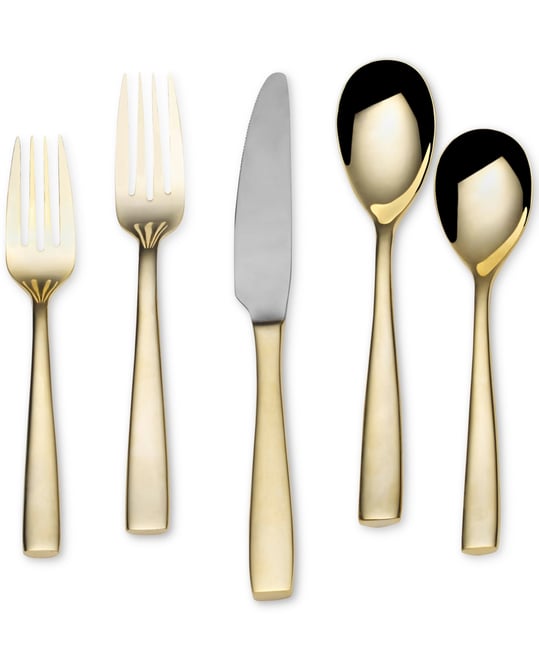 Delano Gold-Plated 20-Piece Flatware Set, Service for 4