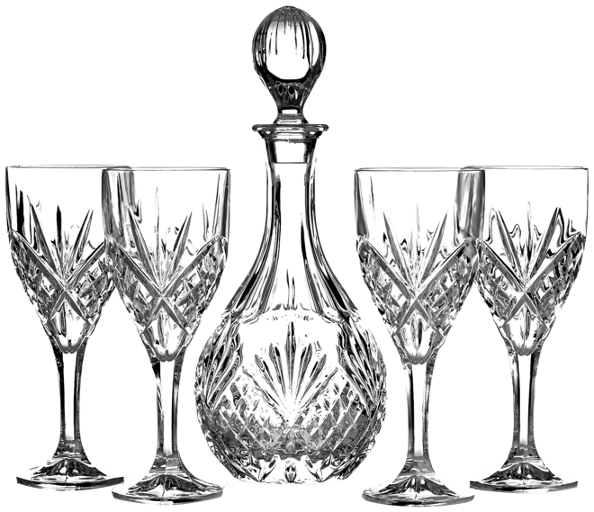 Dublin Godinger Shannon crystal clear glass, large wine glasses