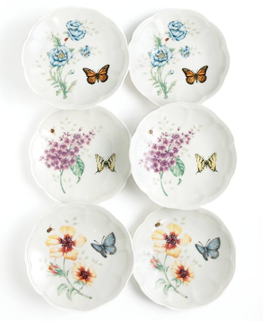 Butterfly Meadow Tidbit Party Plates, Set of 6
