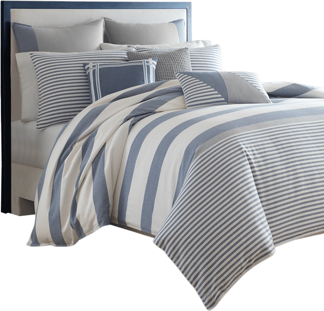 Fairwater Reversible 3-Pc. Duvet Cover Set, Full/Queen
