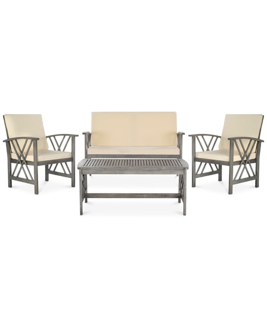 Kerten Outdoor 4-Pc. Seating Set (1 Loveseat, 2 Chairs & 1 Coffee Table)