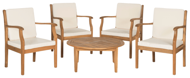 Fadell Outdoor 5-Pc. Seating Set (4 Chairs & 1 Coffee Table)
