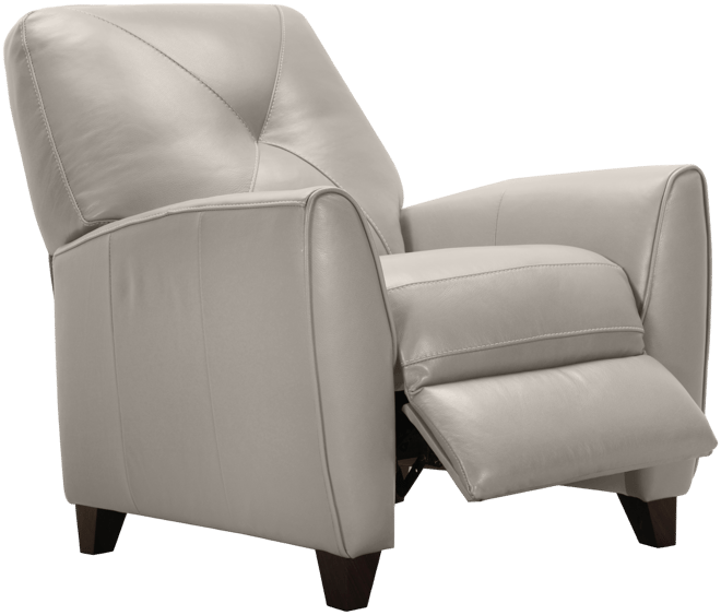 Myia Tufted Back Leather Pushback Recliner, Created for Macy's