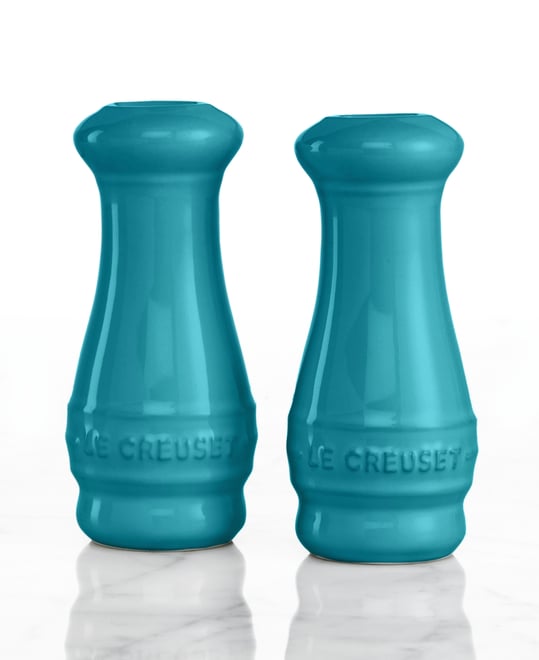 Le Creuset Turquoise Salt and Pepper Shakers 