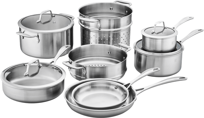Spirit 12-Piece Stainless Steel Cookware Set