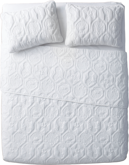 Shore Embossed 3-Piece Quilt Set, King