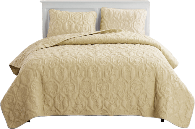 Shore Embossed 3-Piece Quilt Set, King