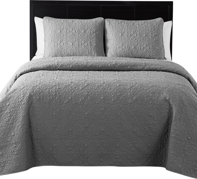 Caroline Embossed 3-Pc. Quilt Set, King