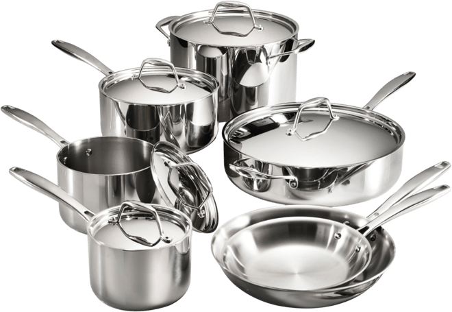 Gourmet Tri-Ply Clad 12 Pc Cookware Set