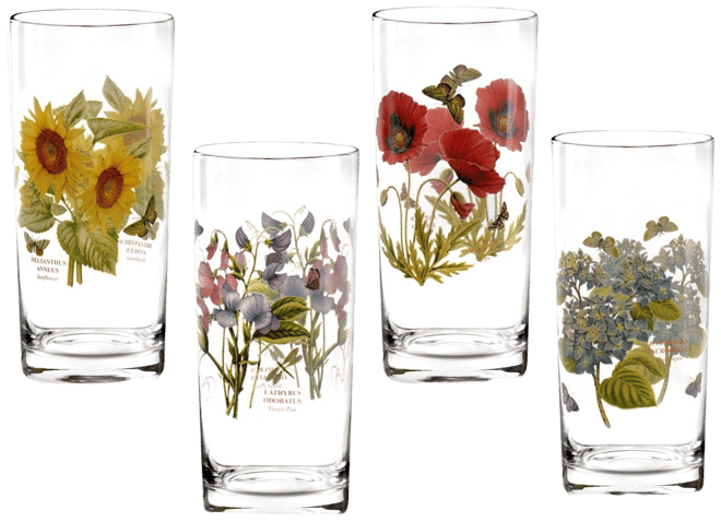 Botanic Garden Highball Glasses, Set of 4