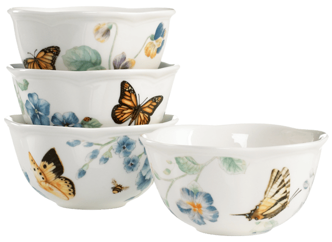 Lenox Butterfly Meadow Rice Bowls - popular Set of 4