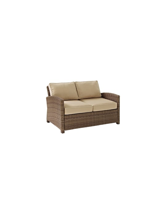 Bradenton Outdoor Wicker Loveseat With Cushions