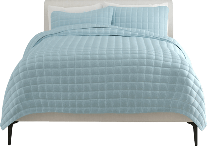 Ultra Soft Square Pattern Quilted Coverlet Set, Twin
