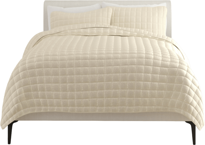 Ultra Soft Square Pattern Quilted Coverlet Set, Full/Queen