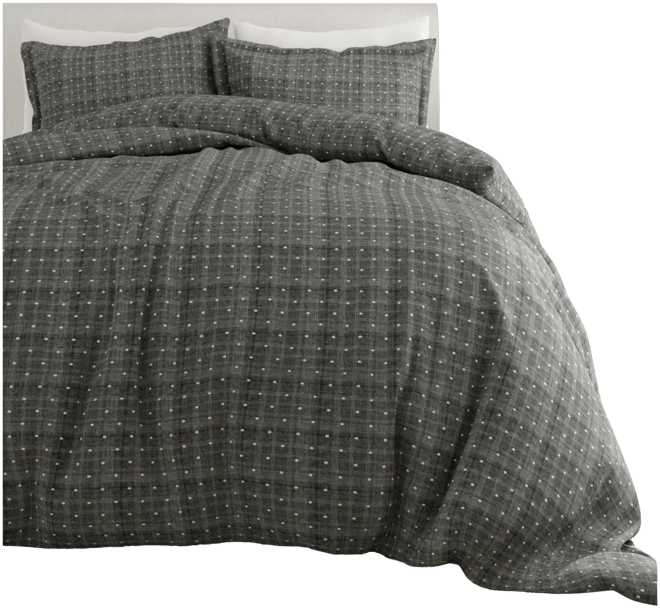51.75 Arin Fabric, Rubberwood Queen Bed