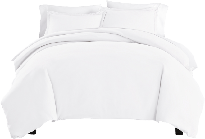 Double Brushed Solid Duvet Cover Set, Full/Queen