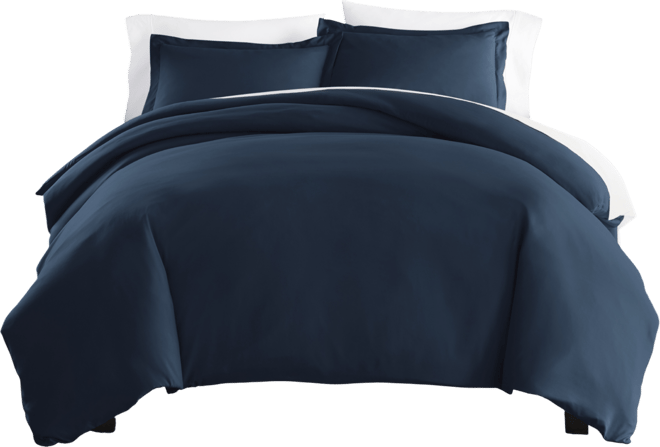 Double Brushed Solid Duvet Cover Set, King/California King