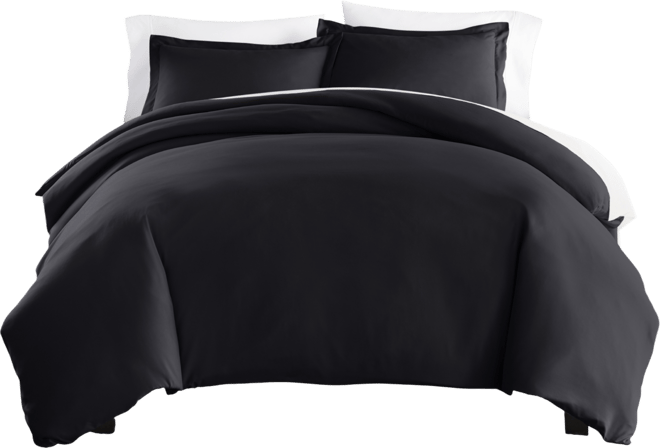 Double Brushed Solid Duvet Cover Set, King/California King