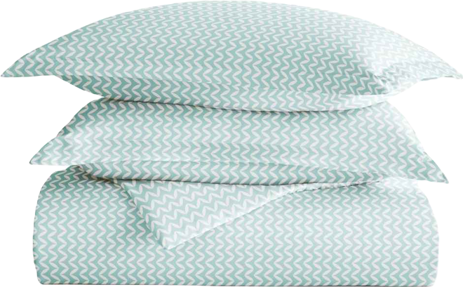Tranquil Sleep Patterned Duvet Cover Set, Full/Queen