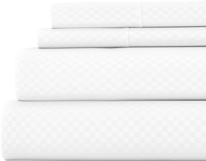 Expressed In Embossed Checkered 4-Pc. Sheet Set, King