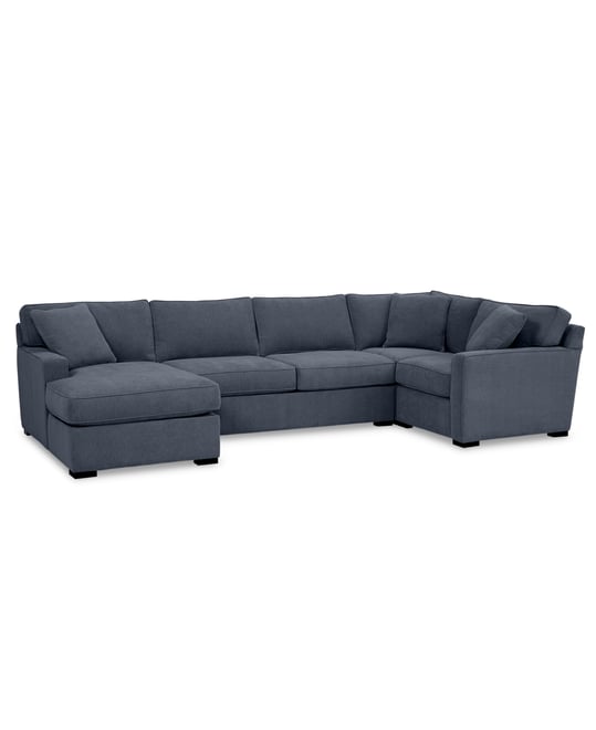 Radley 4-Pc. Fabric Chaise Sectional Sofa with Corner Piece, Created for Macy's