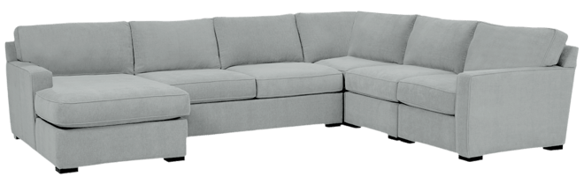 Radley 5-Pc. Fabric Chaise Sectional Sofa with Corner Piece, Created for Macy's