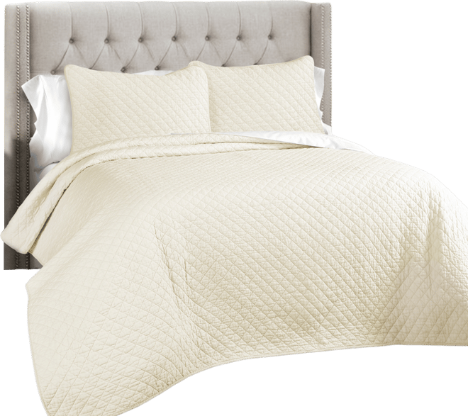 Ava Cotton 3-Pc. Quilt Set, King