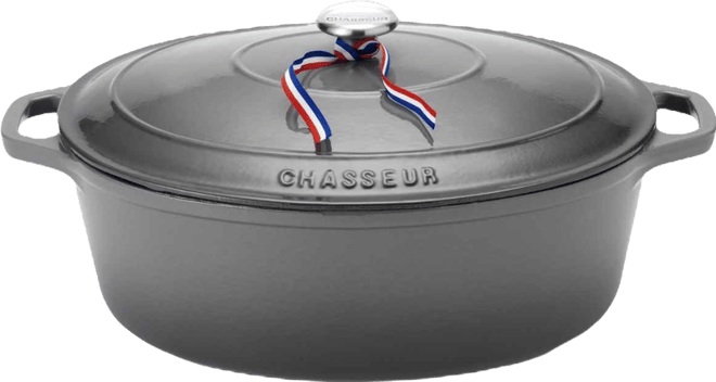 French Enameled Cast Iron 6 Qt. Oval Dutch Oven